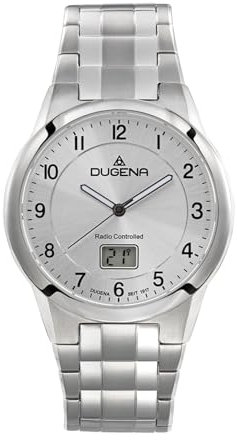 Dugena Herren-Armbanduhr 4461127 Gent Funk, Titan, Silber, Mineralglas, 5 bar