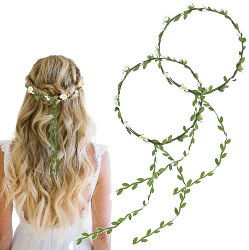 Confezione da 2 corone di fiori artificiali, per matrimoni, feste, festival