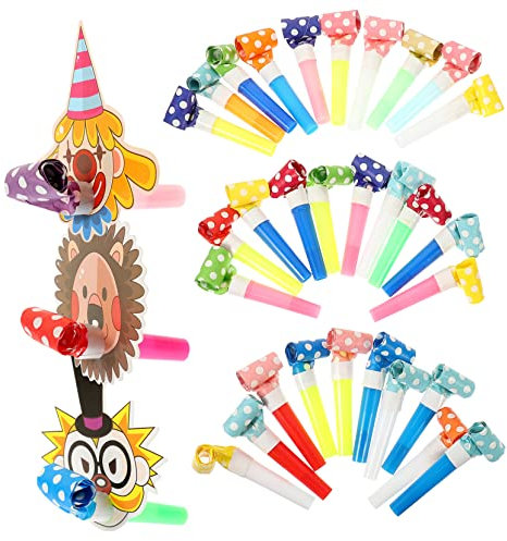 CHILDWEET 30stücke Kindergeburtstag Partytröten Lustige Mit Cartoon-Motiven Für Geburtstagsfeiern Spielzeug Für Partystimmung Und Festliche Anlässe