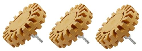 DOITOOL 3 Stück 4 Gummirad Entfernen Vinyl-entferner Streifenscheibenrad Autowaschmop Klebstoffentferner Radiergummi Für Bohrer Autoreiniger Aufkleber-entferner Reifenreiniger Spezialgummi