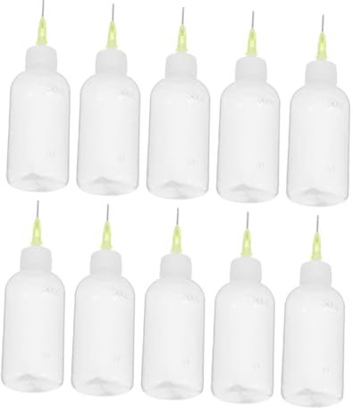 TOPPERFUN 12stücke Präzisions-nadelflaschen Für Kleber Wiederverwendbare Quetschflaschen Mit Feiner Spitze Für Präzise Anwendungen Handwerksprojekten