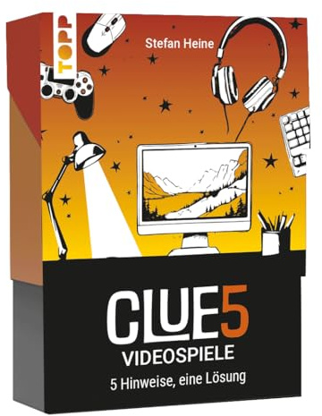 CLUE5 #Videospiele. 5 Hinweise, nur eine Lösung. Das Trend-Quiz für deine Tasche. Errate 50 Games und Fun Facts über PC, Konsole und die Welt der Pixel. Wie viele Hinweise brauchst du?