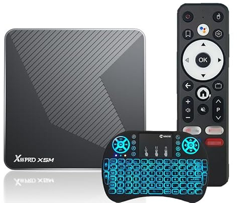 CHROX X88 PRO X5M Android 14.0 TV Box 64Bit 4GB RAM 64GB ROM Amlogic S905X5M 100M Ethernet Wifi6 Dual-Wifi 2.4G/5G 4K BT5.X USB TV Box,Mini Wireless Keyboard,4GB+64GB