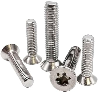 AYAZER Kit Surtido de Tornillos de Cabeza Plana Torx de Acero Inoxidable de Grado Marino 316 A4, 5/10/50 Piezas M3-M12 GB2673, Juego de Pernos avellanados(35mm,M8 5pcs)