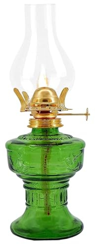 CGTQROVR Kerosene Lamp Vintage Flame Adjustable Kerosene Lantern 3x13 Inch Refillable Glass Oil Lantern with Wick Decorative Hurricane Lamp ideal for Home Party Camping