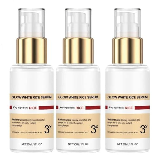 Esencia Exfoliante de Ampolla de Arroz, Tónico Facial Hidratante, Esencia Exfoliante de Arroz, Limpia Profundamente los Poros, Elimina la Piel Muerta y los Puntos Negros