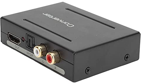 Depisuta Audio-Extraktor-Konverter mit High-Definition-Multimedia-Schnittstelle, 4K30HZ Ultra Clear, Signalverstärkungsmodul, Plug-and-Play, für Audio-Enthusiasten (Black)