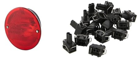 Hella 2NE 344 610-027 Nebelschlussleuchte - Halogen - 12V + 8JD 156 150-807 Steckgehäuse - 2-polig - Menge: 20