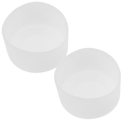 BESPORTBLE Lot de 2 Manchons Antidérapants en Silicone Transparent pour Bouteille Protège-Fond Isolant et Résistant à la Chaleur Accessoires Maison et Usage Quotidien