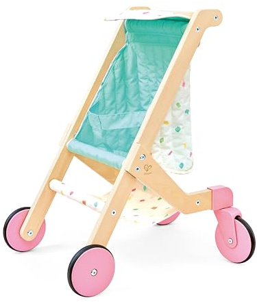 Hape Sweet Walks trävagn för dockor, vagnen för dockor och plyschar, för barn från 24 månader