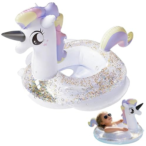 Children Inflatable Seat Boat, Unicorn Dinosaur Baby Swimming Floats,Toddler Pool Floats,Kids Inflatable Float Raft with Handle,Bathtub Toys Pool Accessories for Kids Toddlers (Unicorn)