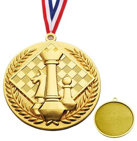 Medaglie di | Medaglie di bronzo oro argento | prezzo di scacchi in rilievo | Roll Kids International Competition Lanyard per scuola, club, torneo, gioco, feste, casa, sala giochi, regali