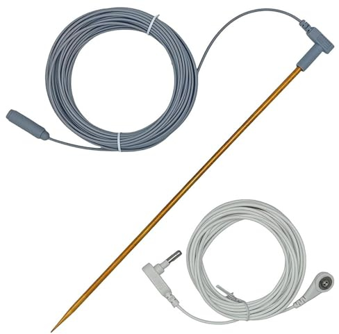 Fnaekier Copper Grounding Rod | Portable Antenna Stick - Ground Probe Rod,for Fence Water Pool Aquarium Power Electrical Dowsing