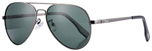 Pro Acme Small Sunglasses Small Face Polarized Pilot Sunglasses for Men and Women (Gunmetal Frame | G15 Lens)