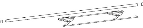 HAUTAU Atrium HKS 160 S Rail de maintien, blanc, FFB 901-1250 mm, 1 pièce, accessoires pour ferrures de fenêtre, fenêtres coulissantes, ferrures de porte coulissante