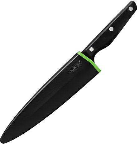 Wiltshire Staysharp Triple Rivet Multi-Purpose Carving Knife 20cm, Stainless Steel Sharp Blade for Chopping Cutting & Slicing, Built-in Sharpener, Slim Scabbard, Ergonomic Triple Rivet Handle