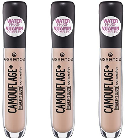 Essence CAMOUFLAGE+ HEALTHY GLOW correttore, n. 10, Nude, con vitamine, illuminante, naturale, luminoso, vegano, impermeabile, senza alcool, senza parabeni, confezione da 3 (3 x 5 ml)