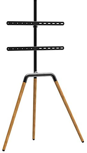 kalb | TV Standhalter Buche - VESA bis max. 600x400 für 45-65 Zoll max. 40kg, Farbe:Schwarz