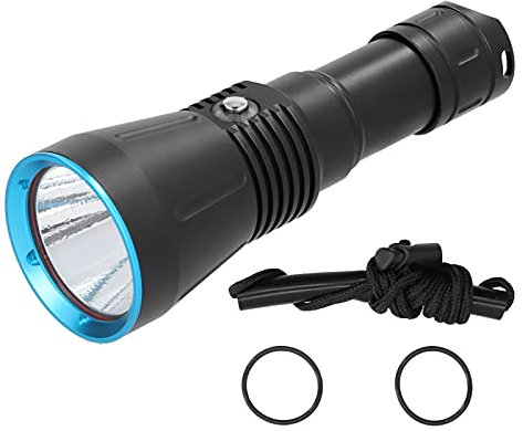 Garosa LED Taschenlampe 10000LM Professionelle Tauchlampe Starkes Licht Taschenlampe IP68 Wasserdichte Handtaschenlampen für 150m Unterwasserfischen Camping Zubehör,Taschenlampe