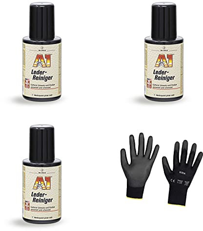 ILODA Schutzhandschuhe + 3xDr.Wack A1 250ml Leder-Reiniger