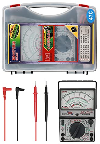Analog Multimeter Mit Messleitungen, Analog-Zeiger-Multimeter Voltmeter Amperemeter Ohm-Meter Kapazitätstester Zeigermultimeter Für AC/DC Spannung, AC/DC Strom, Widerstand, Kapazität