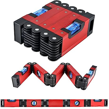 N&S Juvyig - Strumento multifunzione pieghevole per la lavorazione del legno, strumento di misurazione multi-angolo per la lavorazione del legno, livellamento preciso in qualsiasi posizione, righello