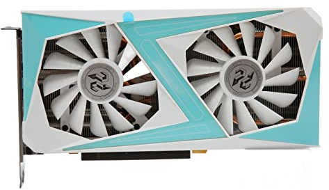 Asixxsix Carte Graphique RTX 2070, Carte Vidéo de Jeu PC 8 Go GDDR6 256 Bits avec PCI Express 3.0, HDMI, 3xDP, 8 Broches Double Ventilateurs Blanc Carte Graphique D'Ordinateur