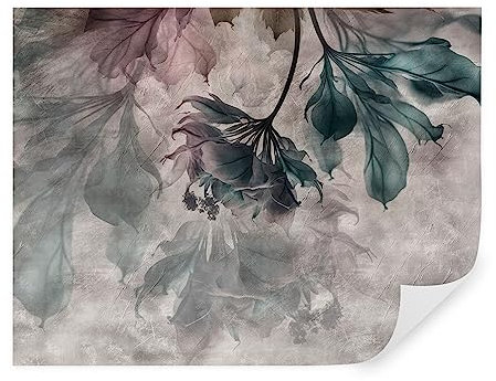 TAPEKO - Carta da parati moderna 260x180 cm, fotomurali serie premium design, fiori delicati in stile acquerello, carta da parati per camera letto, soggiorno, u93927