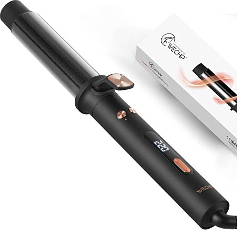 Automatic Hair Curlers 360° Rotating, webeauty [Nano Titanium Coating] Curling Tongs, Large Barrel Curling Wand 32 mm, Rotating Curling Iron for Long Medium Hair with LCD Display, 140-220℃
