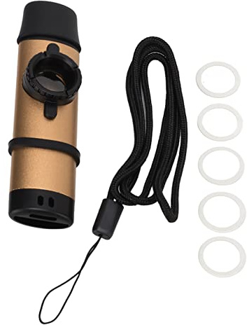 Metall-Kazoo, Verstellbarer Kazoo-Ton, Harz-Mundstück, Dichtheits-Kazoo mit Flöte (GOLD)