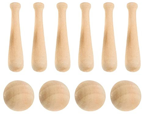 CIYODO Mini-baseballschläger Aus Holz Unfertige Bastelornamente 30 Stück Diy Spielzeug Für Kinder