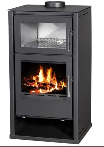EEK A+ Victoria 05 Regina F 8,7 kW Poêle à bois avec four en acier inoxydable et air d'alimentation externe