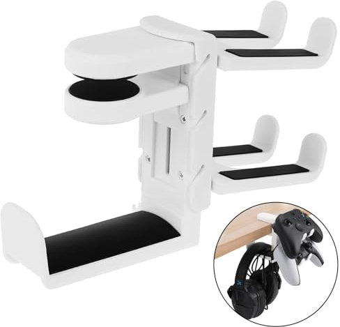 NBSHWTY Headset und Controller Halterung, Controller Halter with Griffhalter Kabelhalte, Controller Halterung für Alle Gaming Headset Spielgrif
