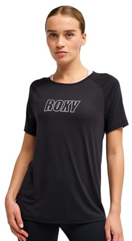 Roxy Top de Punto de Manga Corta Everyday Flow tee Negro M