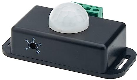 OSALADI Infrarot Bewegungsmelder Licht 12-24v Controller mit Einstellbarem Timer für Schränke und Treppen Hochsensibler Infrarotsensor mit 120° Erfassungswinkel