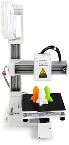 FDM Kleiner 3D Drucker, Multiplexing 3D Druckmaschine mit Hoher Genauigkeitsfrequenz, Vollständig Zusammengebauter 3D Drucker für Anfänger, Druckgröße 100x100x100mm (EU-Stecker)