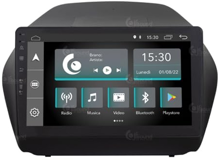 JF Sound - Autoradio Custom Fit - Hyundai IX35 (2014-2019) - Android 8 Core - 2GB RAM - 32GB ROM - GPS - WiFi - CarPlay/Android Auto via Cavo - Touchscreen 10 - DAB+ - Comandi Vocali
