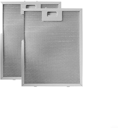 MeevrgR Filter för spisfläktar – fettutsugningsfilter i aluminium kompatibla med de flesta spiskåpor – långvariga och lätta att rengöra 230 x 260 x 9 mm (2-pack)