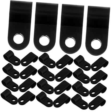 ROMISBABA 100pezzi R-type Nylon Cable Clips Fissaggi Per Cavi Elettrici Facile Installazione e Organizzazione Cavi Design Sicuro e Affidabile Clip Per Gestione Interni Ed Esterni