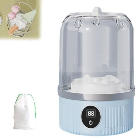 Minilavadora Portátil for Viajes: Impermeable, Recargable Y Con Control Táctil. Lavadora Inalámbrica De 3000 Mah for Ropa Interior, Sujetadores, Calcetines Y Ropa Interior(Blue)