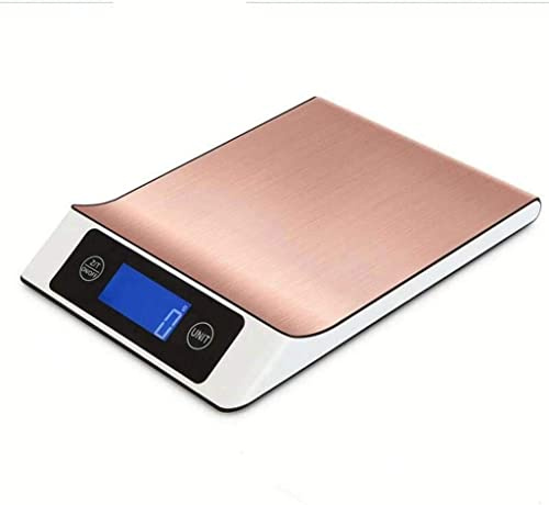CAFIEDR Bilance elettroniche Bilancia da Cucina Digitale Professionale Bilancia da Cucina Elettronica ad Alta precisione con Ampio Display LCD e Funzione Tara Pulsanti (Oro 10kg/1g)