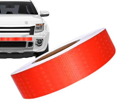 Sionhiuo Cinta Reflectante Impermeable Para Exteriores, Adhesivo De Advertencia Nocturna, 5 cm X 10 m Adhesiva Impermeable para Señalizar Emergencias en Coche Exterior y Remolque