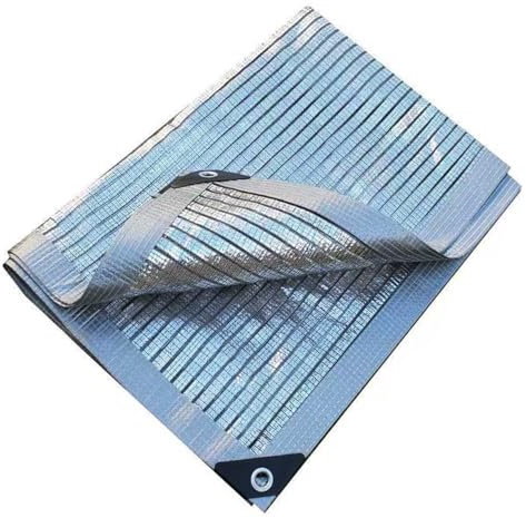 Rete ombreggiante riflettente in alluminio argentato, protezione UV 75% per giardino, serra, auto, pergola esterna, rete traspirante, 10 x 13 m
