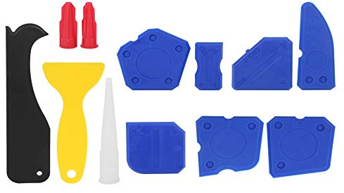 Fydun Plastic Sealant Spreader Finishing Tool Kit for Glass Glue Caulking, 12Pcs/Set