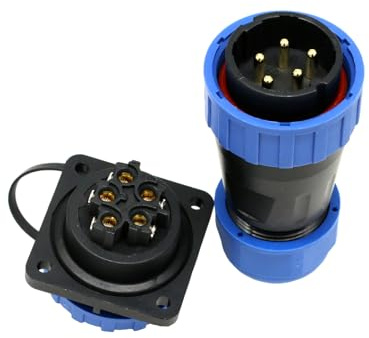 ZBLZGP TY28 5-adriger IP68 wasserdichter Stecker, Schraubverschluss für sichere Stromversorgung in rauen industriellen Umgebungen, 10 Stück