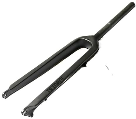 ZGHNASHUN Fourche VTT Vélo de Montagne Gris Argent entièrement en Fibre Carbone, Frein à Disque, Fourche Avant Rigide, VTT 26/27,5/29 Pouces(26er)