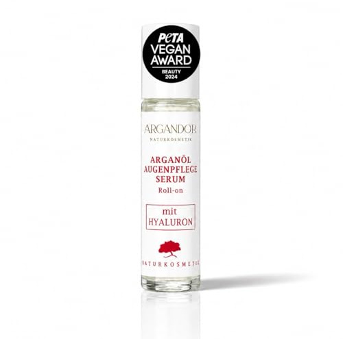 ARGAND'OR veganes Bio Arganöl Augen-Pflege-Serum 10 ml Regeneriert, strafft und wirkt abschwellend Mit praktischem Roll-on Applikator Vegane Naturkosmetik