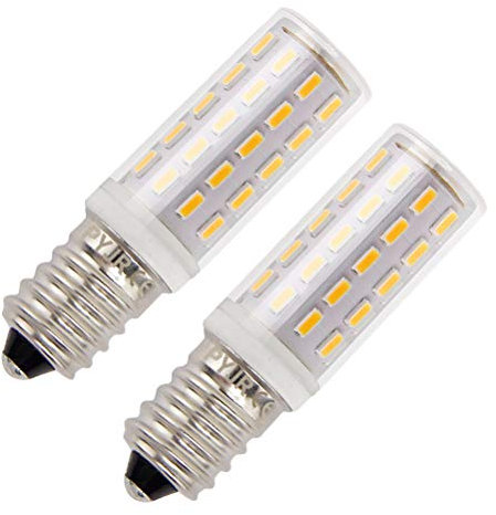 Lampadine cappa PYJR LED E14 Piccola vite di Edison 5W equivalente di lampadine alogene da 50W, Bianco Caldo 3000K, AC100-240V senza sfarfallio (Confezione da 2)
