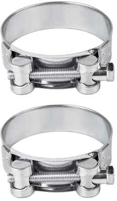 Diforma 2 Stück Verstärkte Rohrschellen, Silber, 56-59mm, für Hochdruckschläuche & Rohre