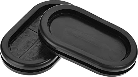 sourcing map 4Uds Goma Ojal Ovalado Doble Cara Montaje Tamaño 46 x 23mm | para Cable Protección